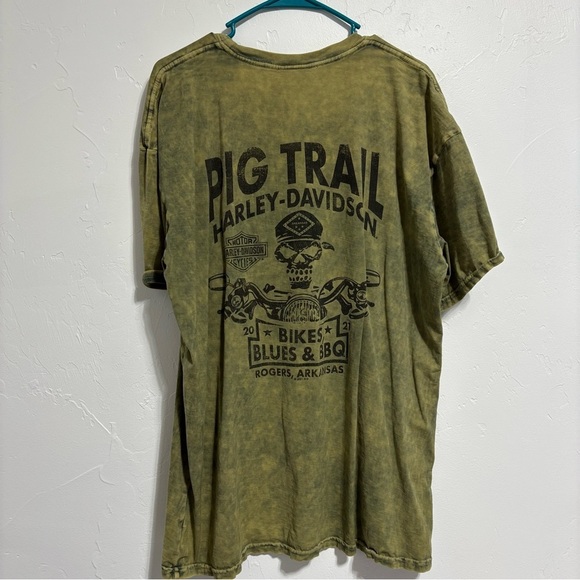 Harley Davidson Men's XL Short Sleeve T Shirt 2021 Skeleton Pig Trail Arkansas - Picture 2 of 8